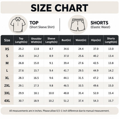 Short Sets for Women Short Sleeve Top Shorts 2 Piece