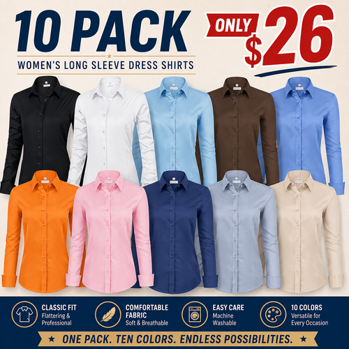 Womens Classic-Fit Dress Shirts