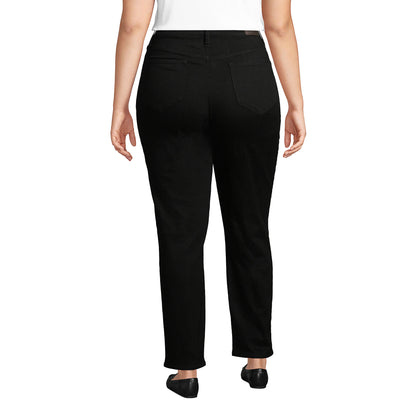 Double Button Mid Waist Straight Leg Pants